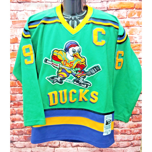 Charlie Conway Mighty Ducks #96 Headgear Classics Authentic Hockey Jersey - Picture 1 of 10